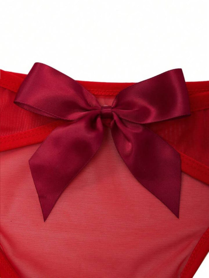 Men's Bow Mesh Thong Sexy Men Underwear